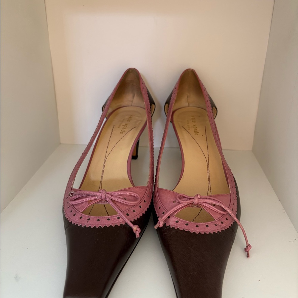 Kate Spade Pink and Brown Heels